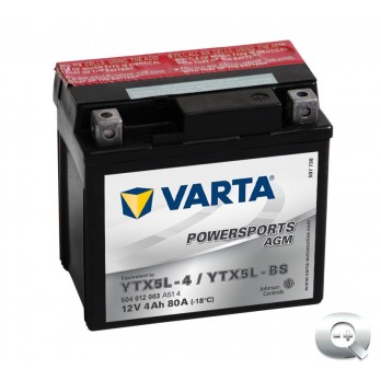 Comprar online la Batería Varta Powersports AGM YTX5L-4