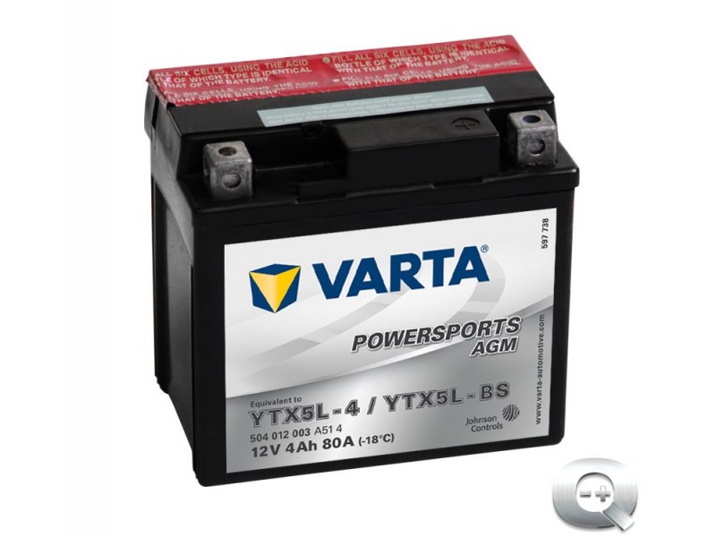Comprar online la Batería Varta Powersports AGM YTX5L-4