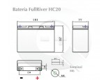 Esquema de la Batería Fullriver HC20