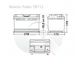 Esquema de la Batería Tudor TB712